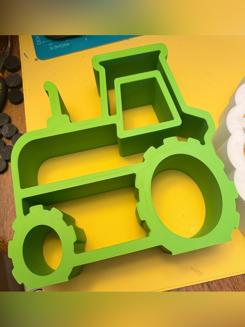 Green Tractor desktop or wall display shelf!